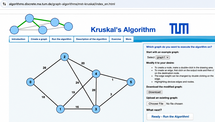 TUM Tool Graph Algorithm Visualization